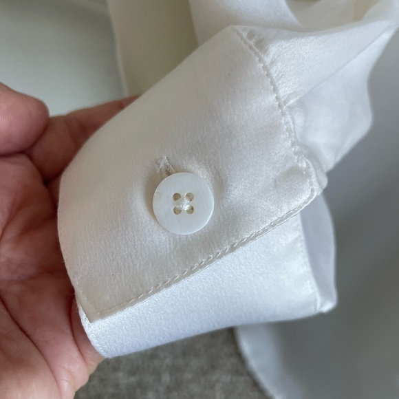 White Women's Silk Cabi Blouse - Picture 5 of 7